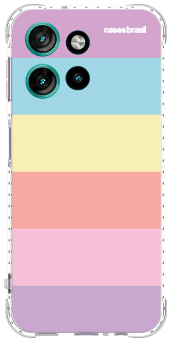 Capinha para Celular Arco-íris Cores Pastel