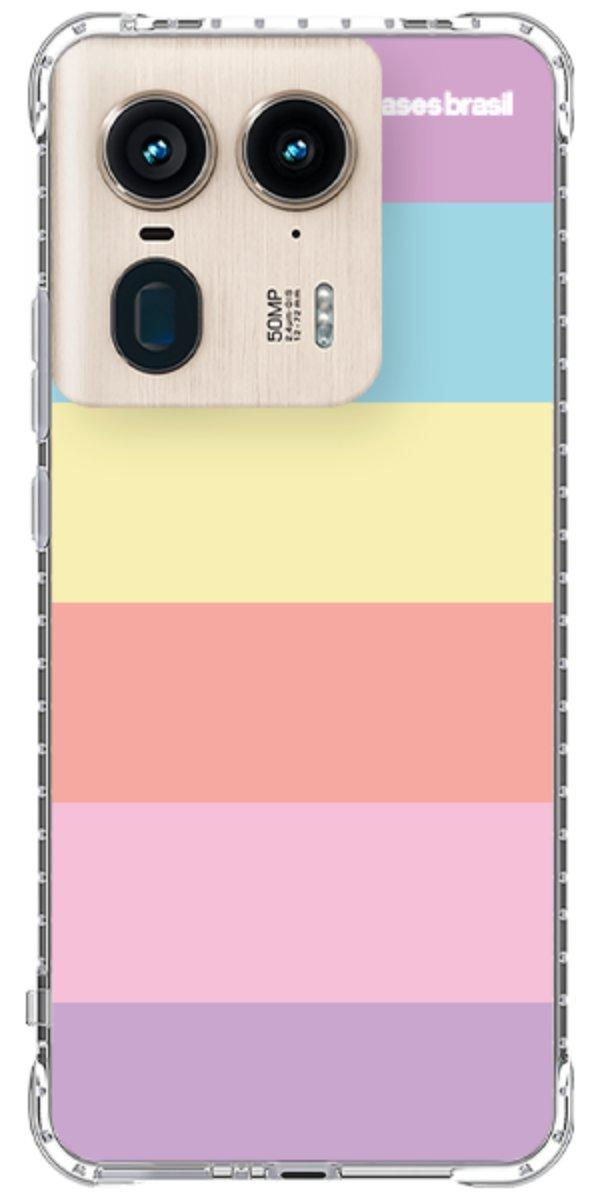 Capinha para Celular Arco-íris Cores Pastel