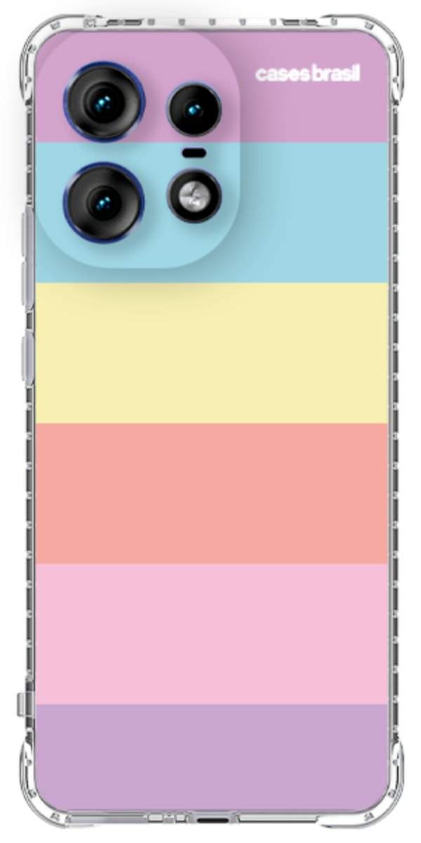 Capinha para Celular Arco-íris Cores Pastel