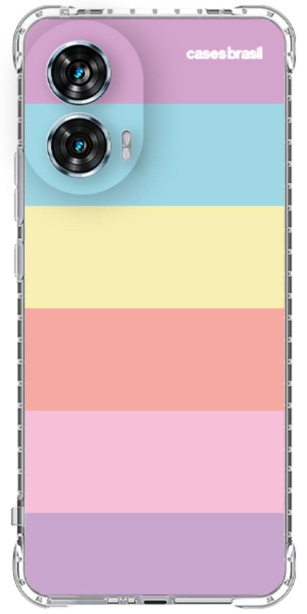 Capinha para Celular Arco-íris Cores Pastel