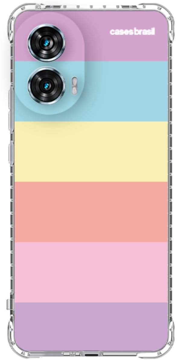 Capinha para Celular Arco-íris Cores Pastel