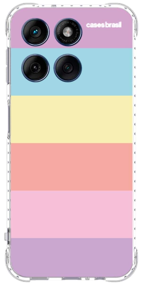 Capinha para Celular Arco-íris Cores Pastel