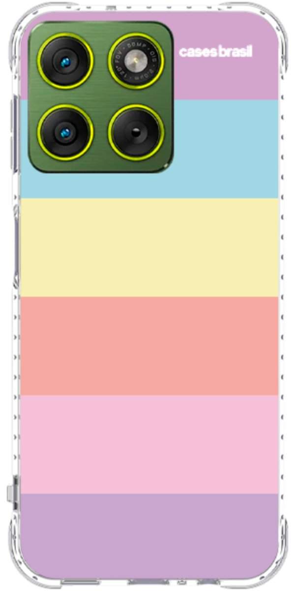 Capinha para Celular Arco-íris Cores Pastel