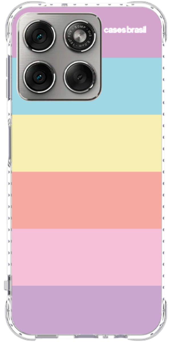 Capinha para Celular Arco-íris Cores Pastel