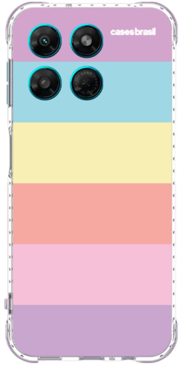 Capinha para Celular Arco-íris Cores Pastel
