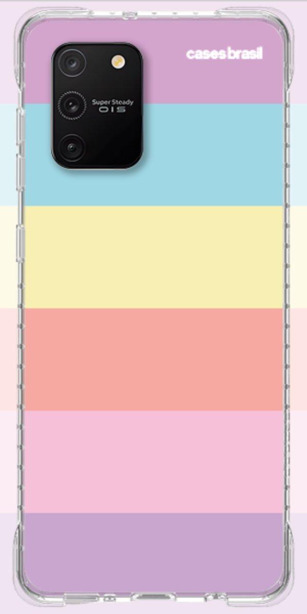 Capinha para Celular Arco-íris Cores Pastel