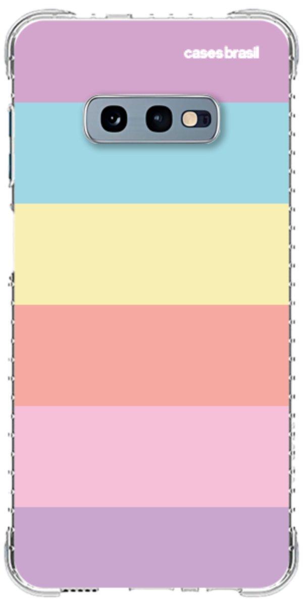 Capinha para Celular Arco-íris Cores Pastel