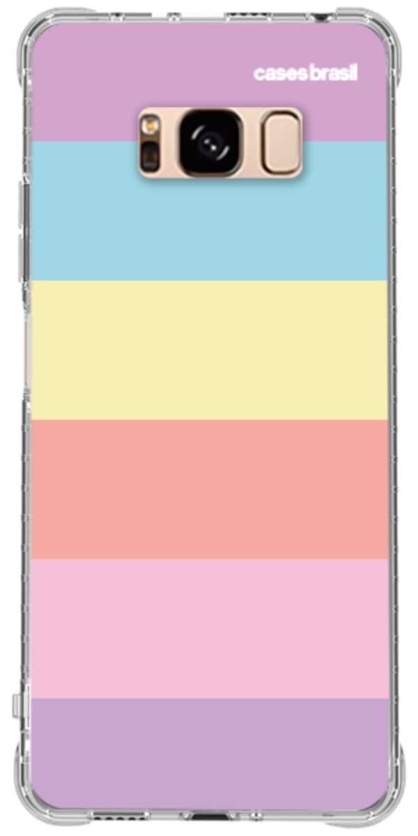 Capinha para Celular Arco-íris Cores Pastel