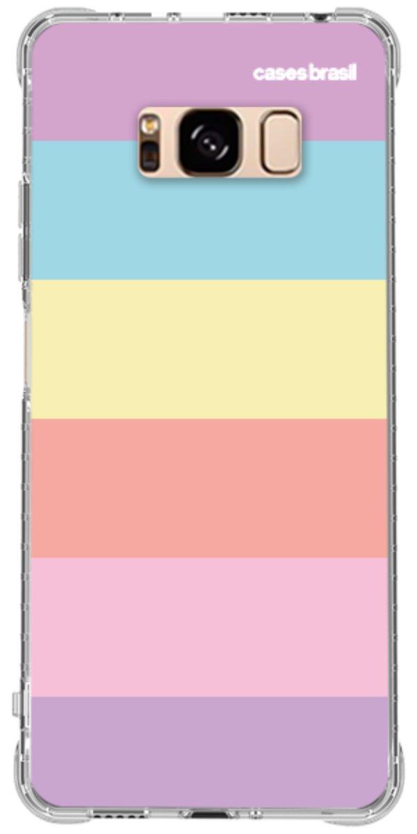 Capinha para Celular Arco-íris Cores Pastel