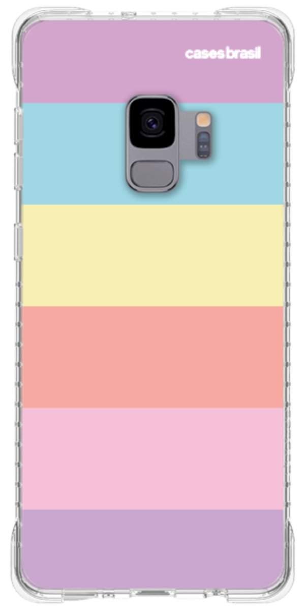 Capinha para Celular Arco-íris Cores Pastel