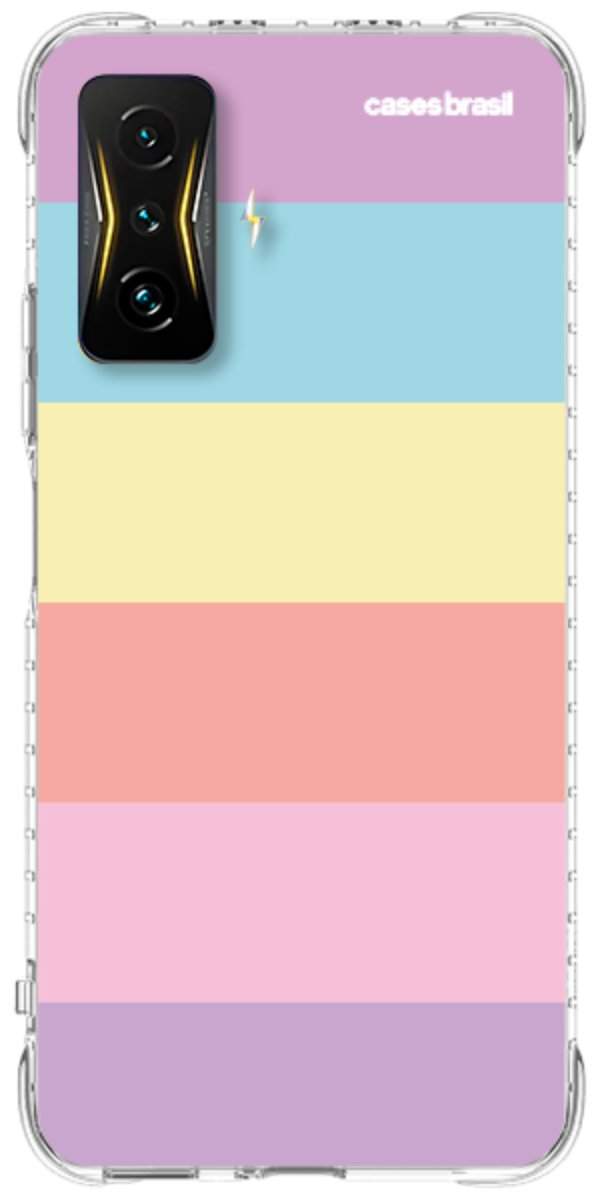 Capinha para Celular Arco-íris Cores Pastel