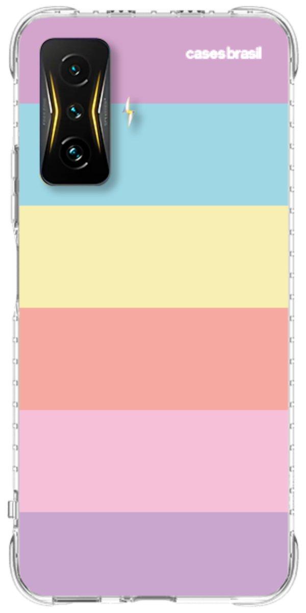 Capinha para Celular Arco-íris Cores Pastel