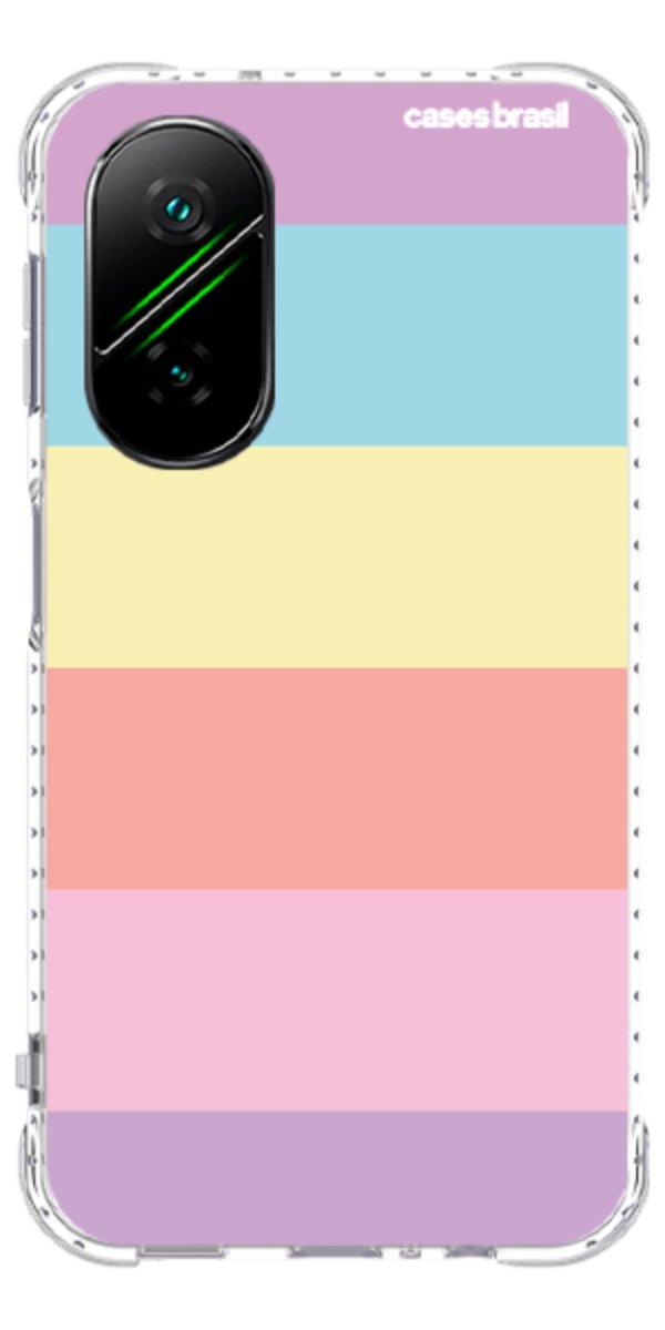 Capinha para Celular Arco-íris Cores Pastel