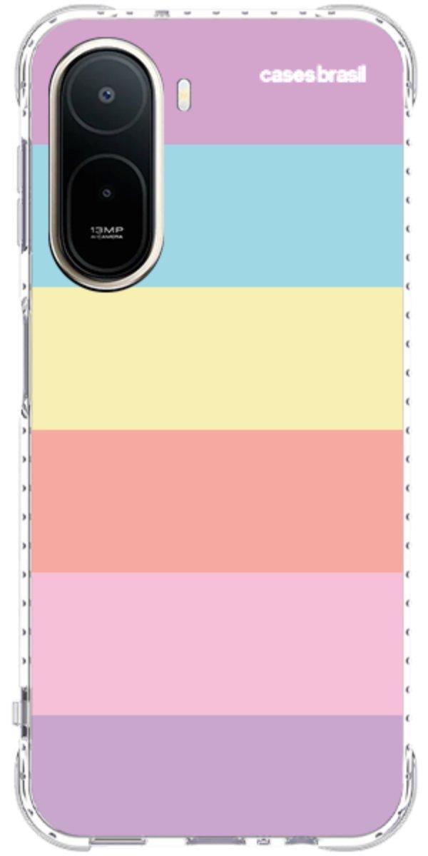 Capinha para Celular Arco-íris Cores Pastel