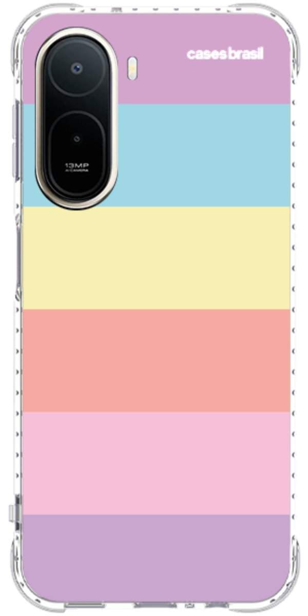 Capinha para Celular Arco-íris Cores Pastel