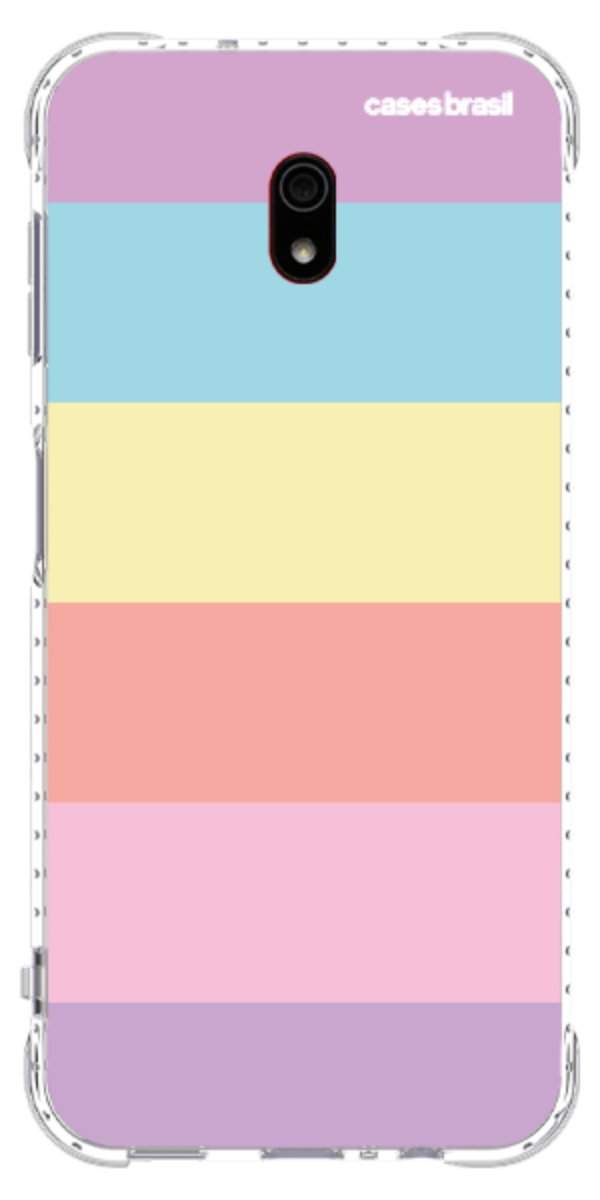 Capinha para Celular Arco-íris Cores Pastel