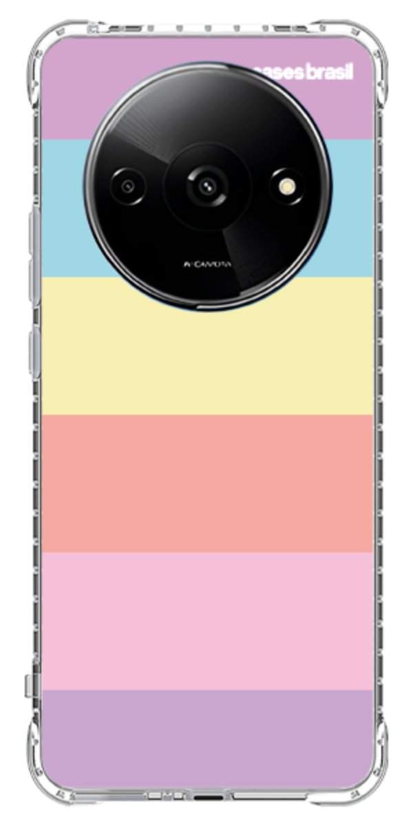 Capinha para Celular Arco-íris Cores Pastel