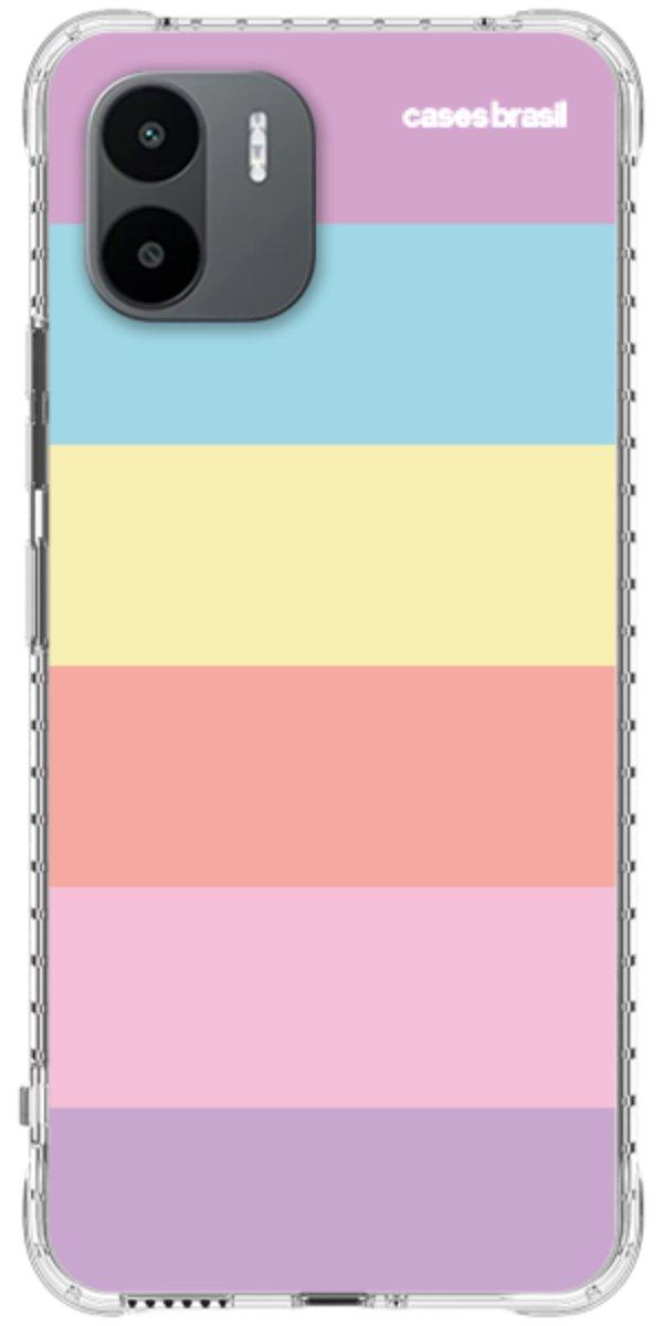 Capinha para Celular Arco-íris Cores Pastel