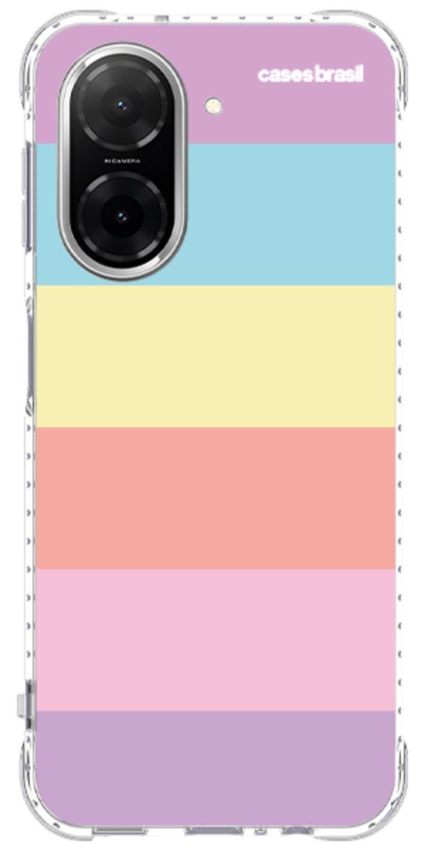 Capinha para Celular Arco-íris Cores Pastel