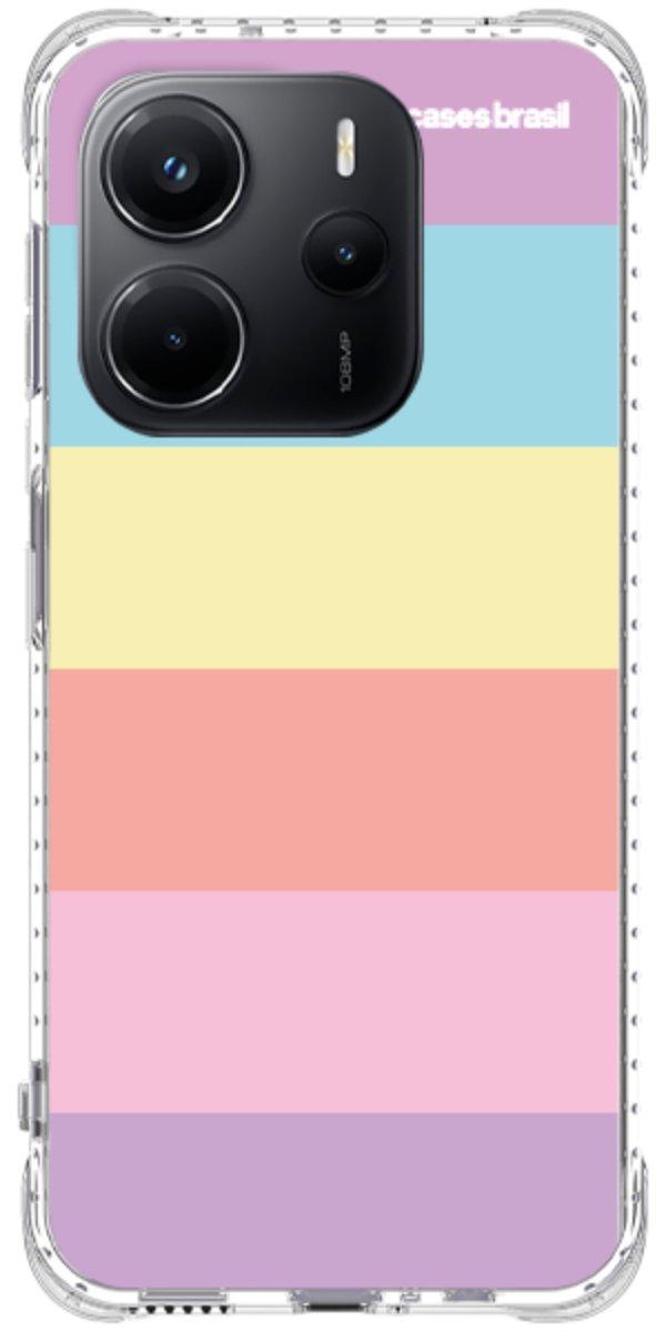 Capinha para Celular Arco-íris Cores Pastel