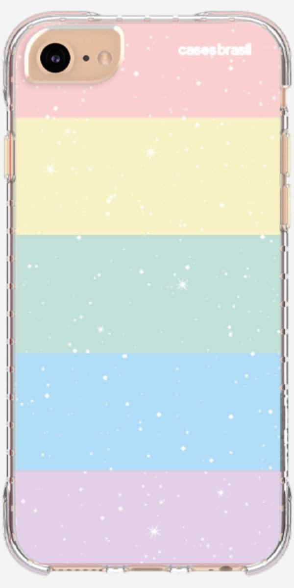 Capinha para Celular Arco-íris Estrelado