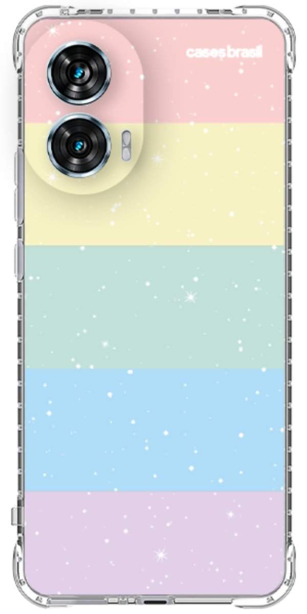 Capinha para Celular Arco-íris Estrelado