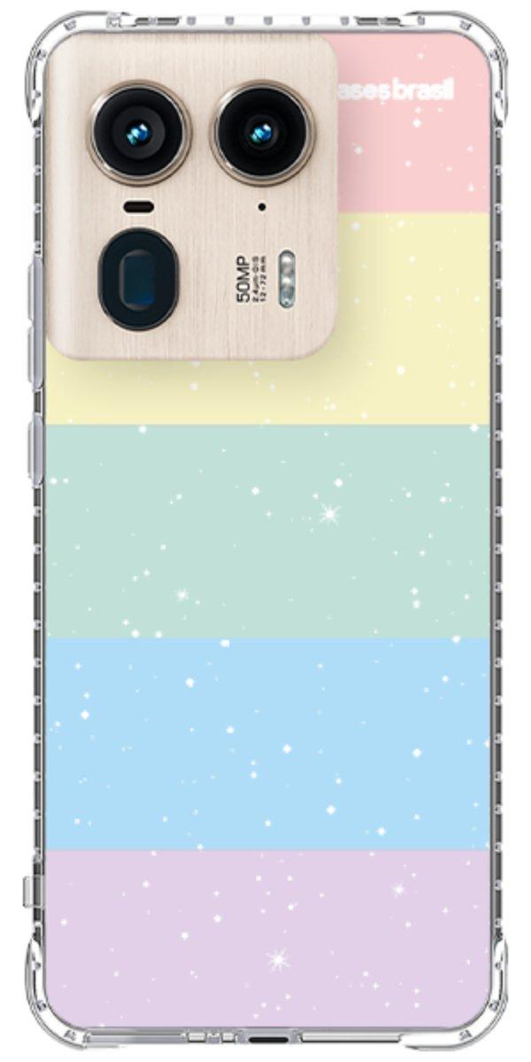 Capinha para Celular Arco-íris Estrelado