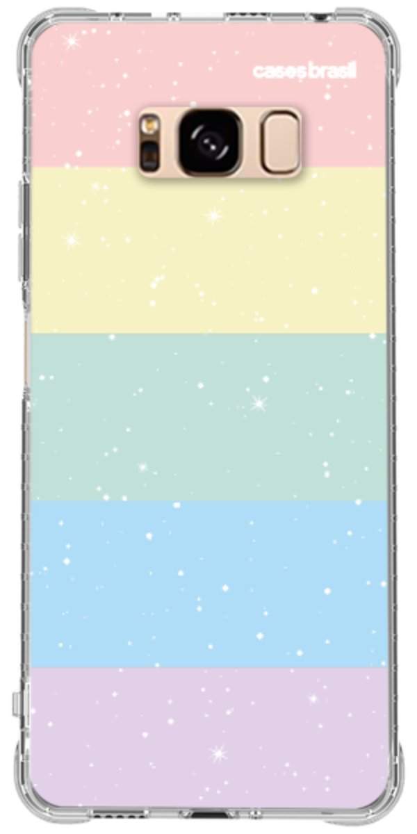 Capinha para Celular Arco-íris Estrelado