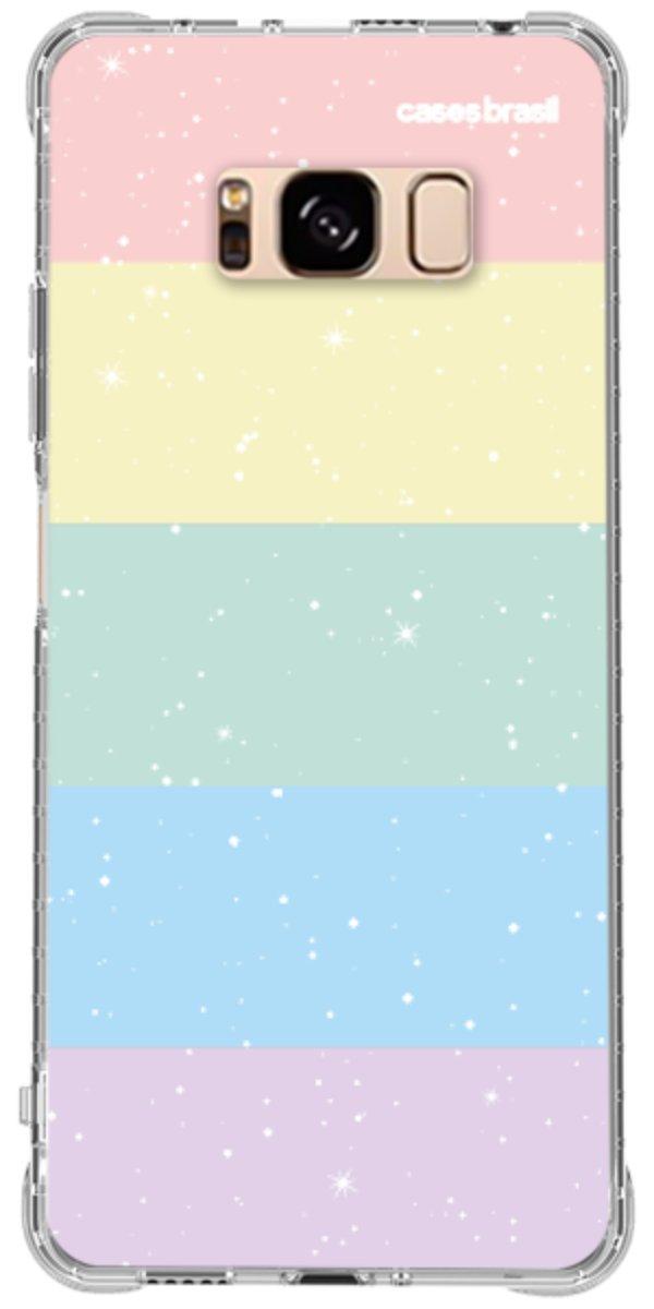 Capinha para Celular Arco-íris Estrelado