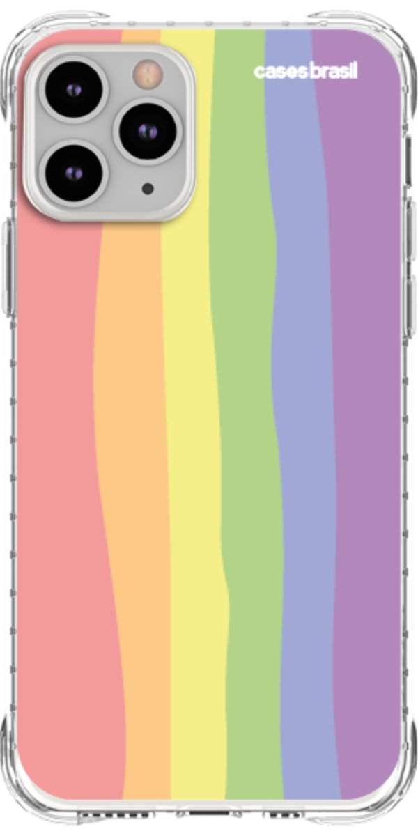 Capinha para Celular Arco-íris Vertical Ondulado