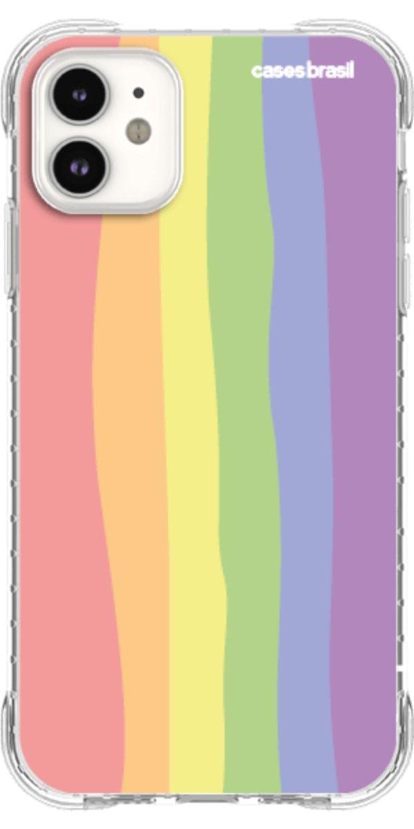 Capinha para Celular Arco-íris Vertical Ondulado