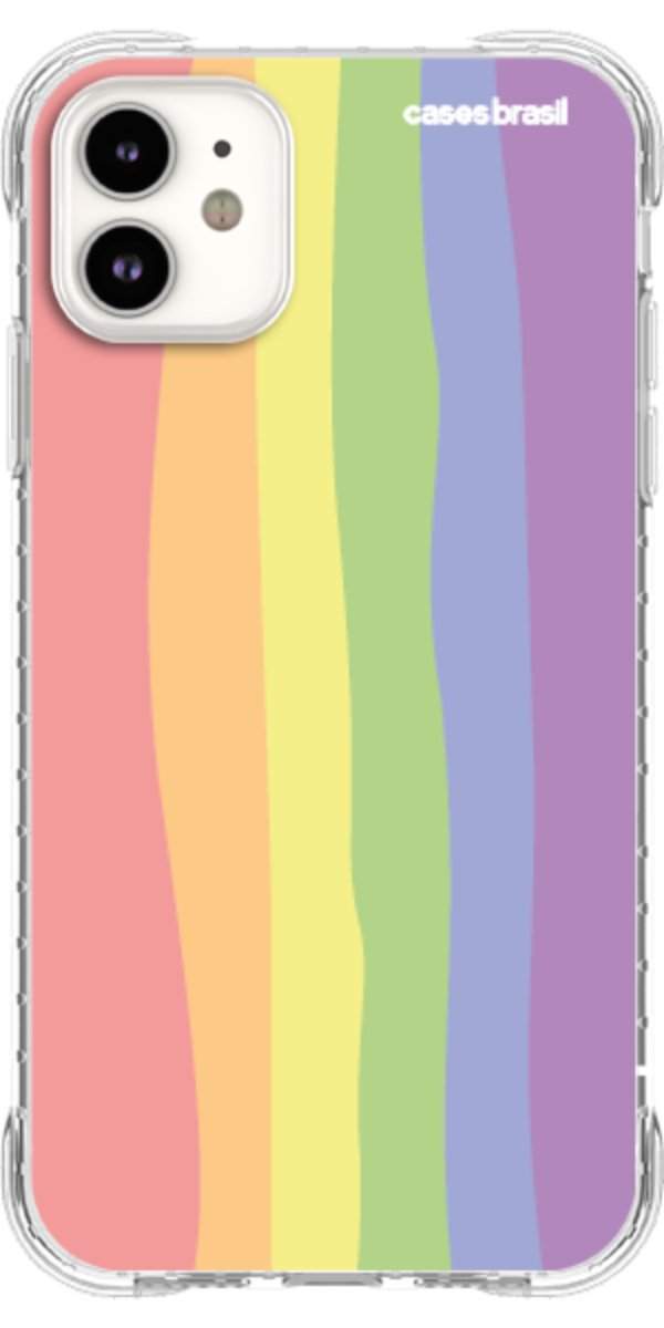 Capinha para Celular Arco-íris Vertical Ondulado