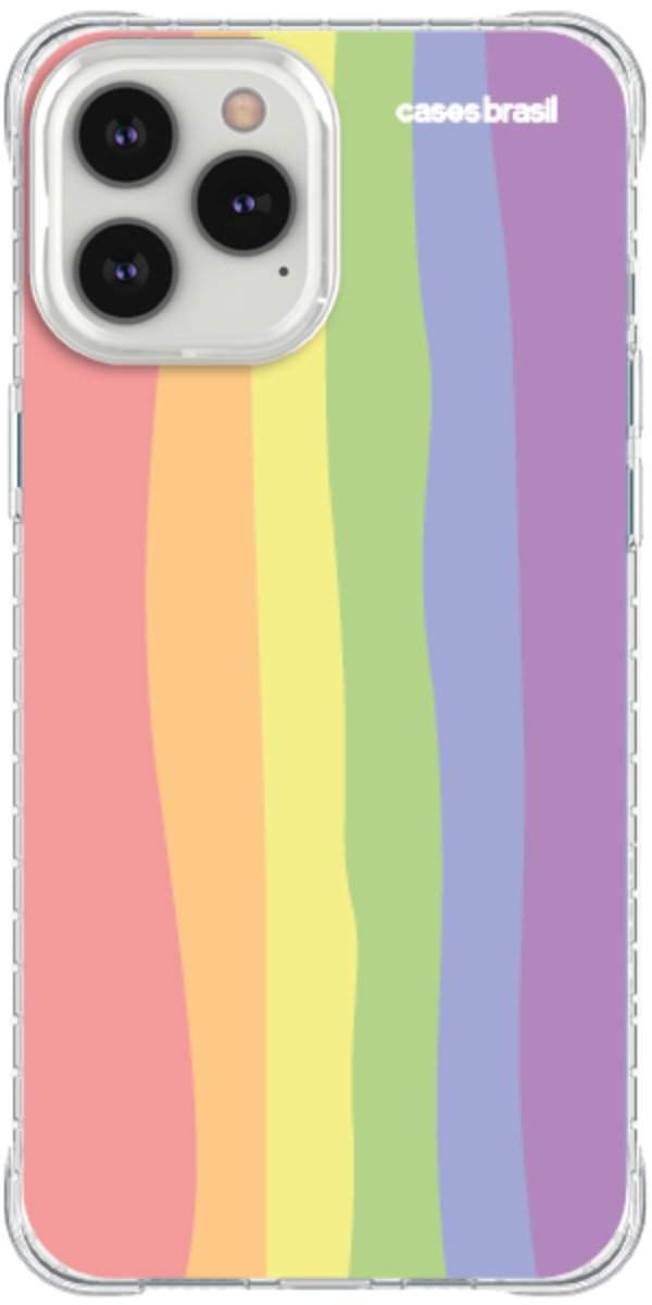 Capinha para Celular Arco-íris Vertical Ondulado