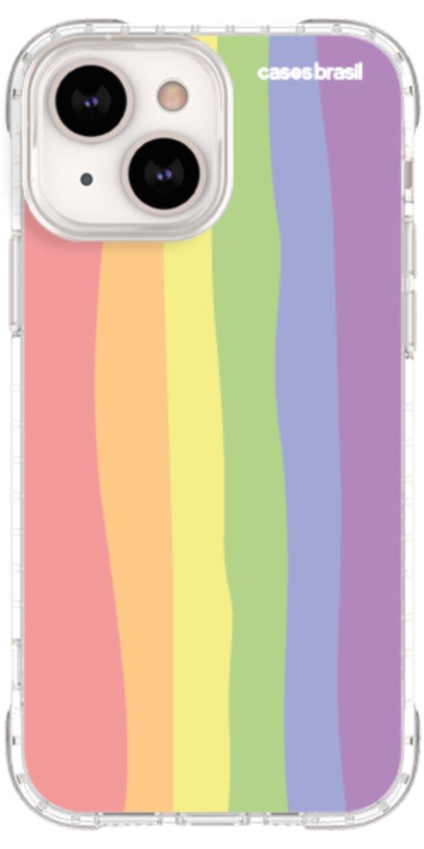 Capinha para Celular Arco-íris Vertical Ondulado