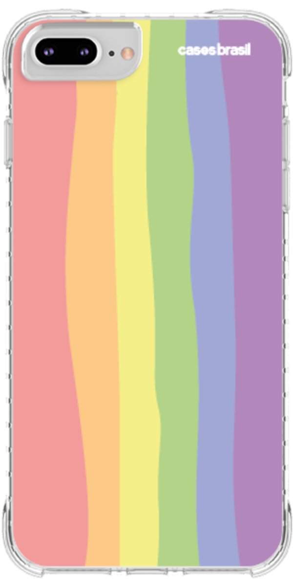 Capinha para Celular Arco-íris Vertical Ondulado