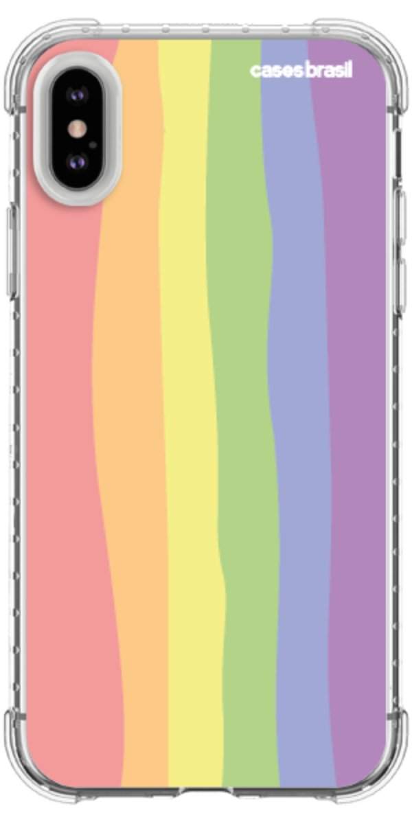 Capinha para Celular Arco-íris Vertical Ondulado
