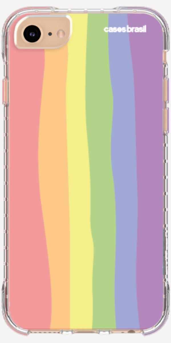 Capinha para Celular Arco-íris Vertical Ondulado