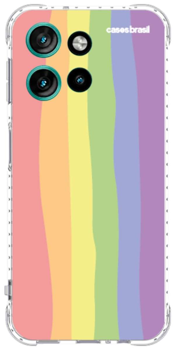Capinha para Celular Arco-íris Vertical Ondulado