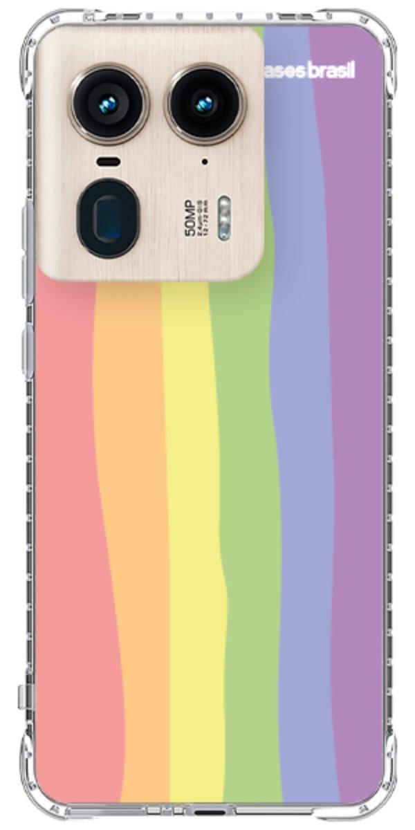 Capinha para Celular Arco-íris Vertical Ondulado