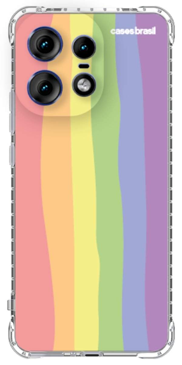 Capinha para Celular Arco-íris Vertical Ondulado