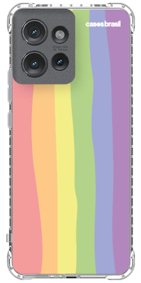 Capinha para Celular Arco-íris Vertical Ondulado