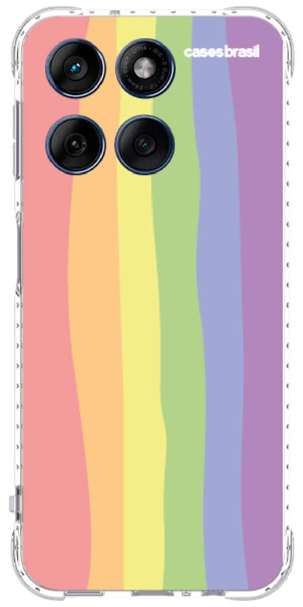 Capinha para Celular Arco-íris Vertical Ondulado
