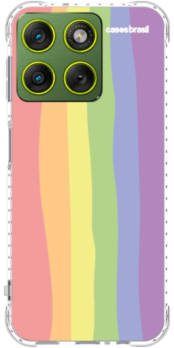 Capinha para Celular Arco-íris Vertical Ondulado
