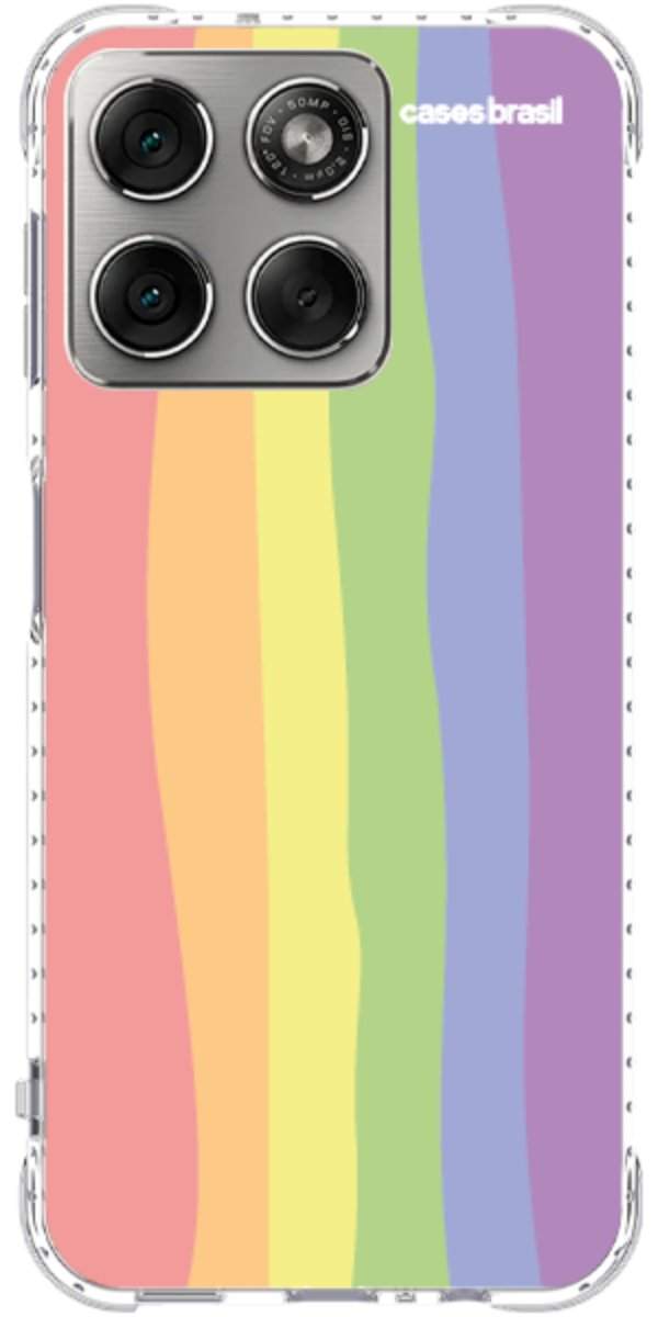Capinha para Celular Arco-íris Vertical Ondulado