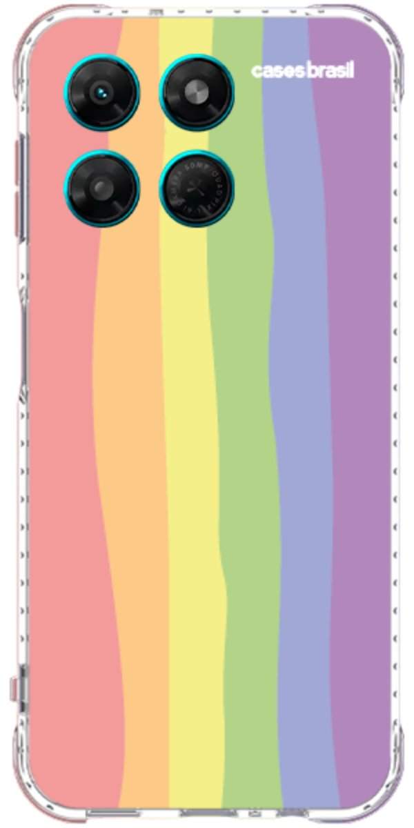 Capinha para Celular Arco-íris Vertical Ondulado