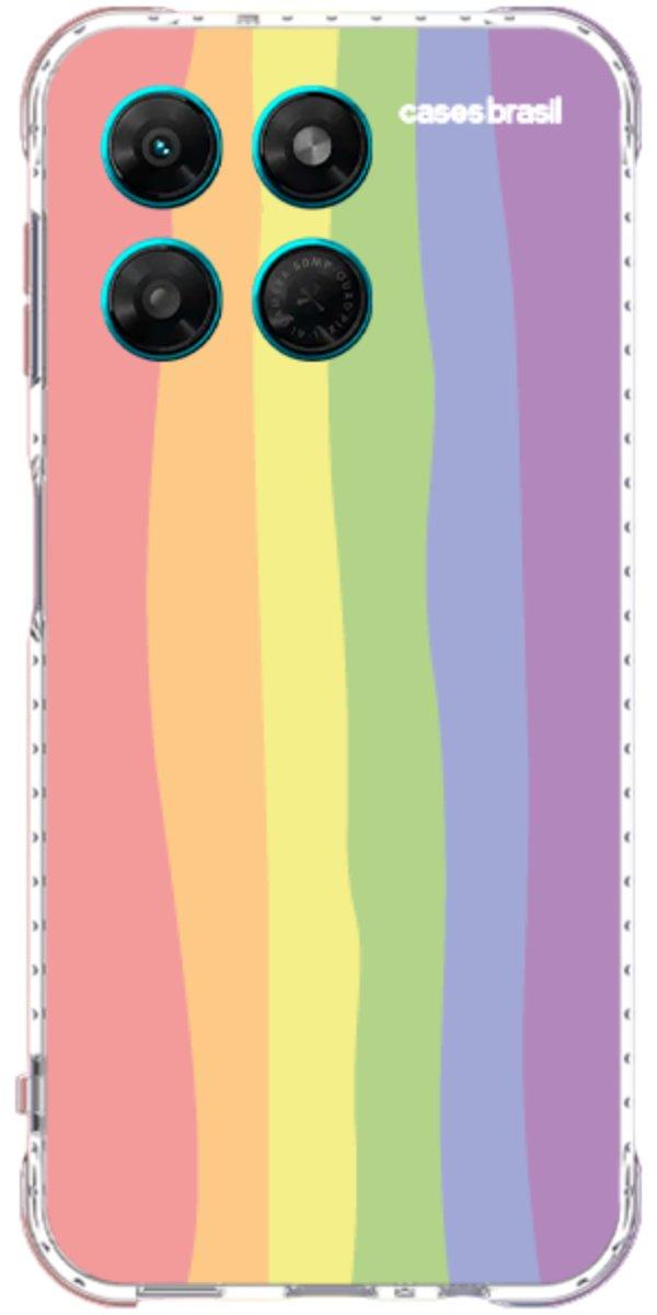 Capinha para Celular Arco-íris Vertical Ondulado