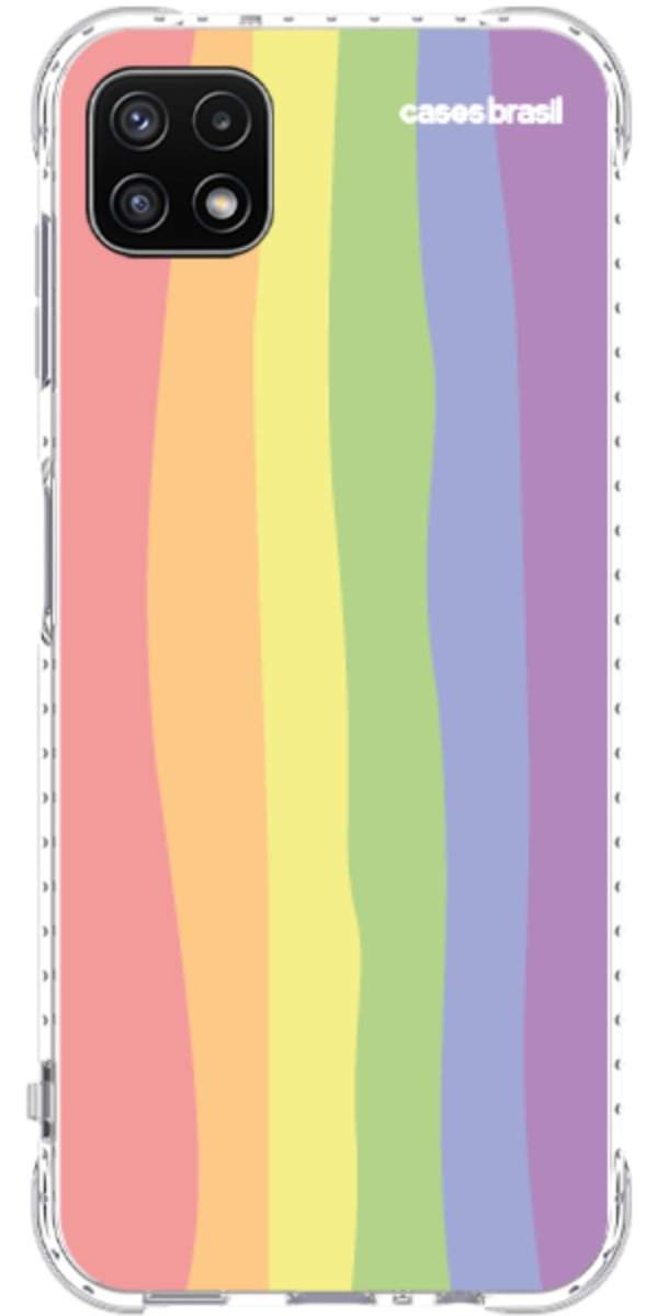 Capinha para Celular Arco-íris Vertical Ondulado
