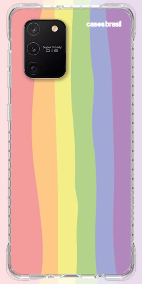 Capinha para Celular Arco-íris Vertical Ondulado