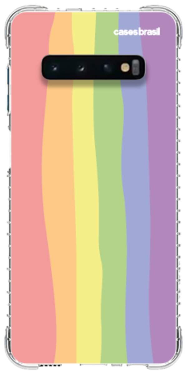 Capinha para Celular Arco-íris Vertical Ondulado