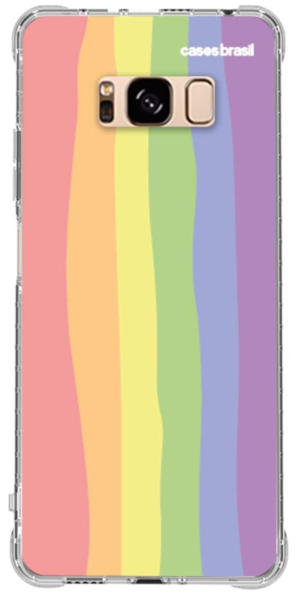 Capinha para Celular Arco-íris Vertical Ondulado